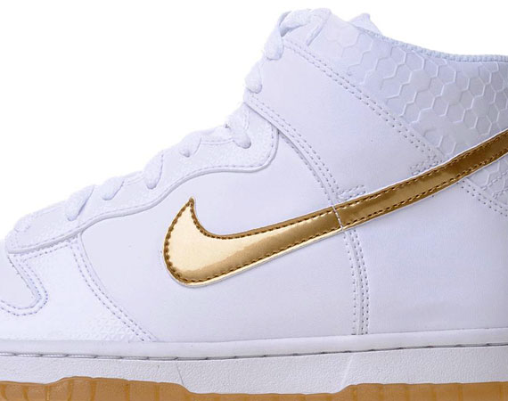 Nike Dunk High GS - White - Metallic Gold