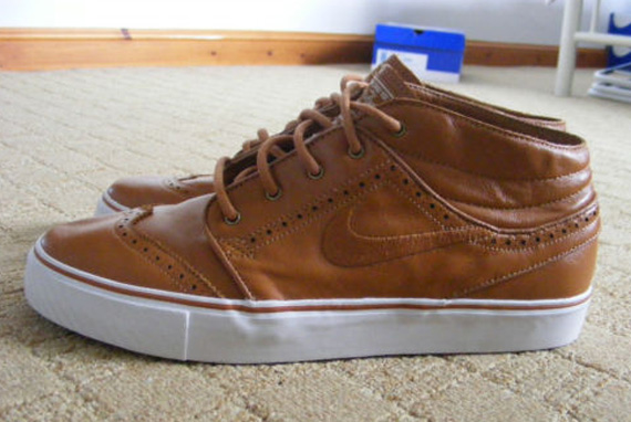 Nike Sb Janoski Mid Brogue Brown Sample Ebay 01