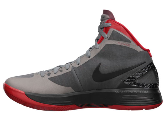 Nike Zoom Hyperdunk 2011 Cool Grey Black Sport Red 01