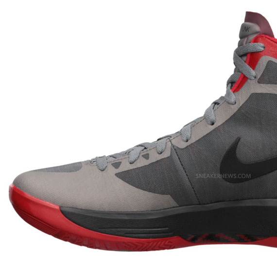 Nike Zoom Hyperdunk 2011 Cool Grey Black Sport Red 08