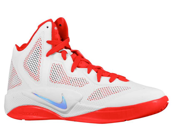 Nike Zoom Hyperfuse 2011 White Sport Red Metallic Luster 05