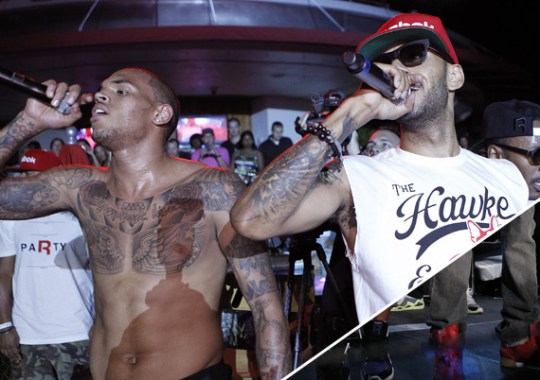 Swizz Beatz & Chris Brown @ Reebok Classics Party in Las Vegas