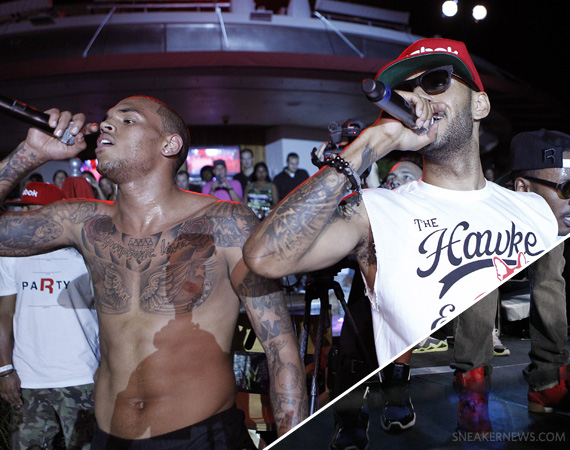 Swizz Beatz & Chris Brown @ Reebok Classics Party in Las Vegas