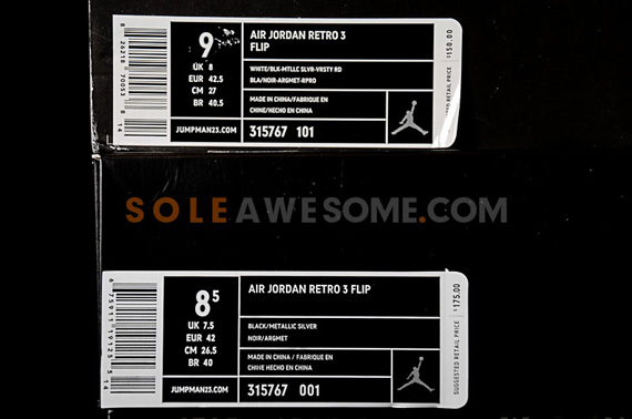 Air Jordan Iii Flip Comparison 02