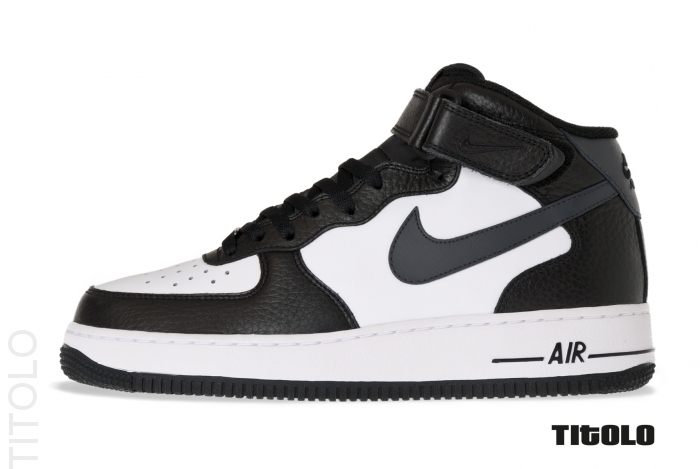 Nike Air Force 1 Mid Black Anthracite White 2