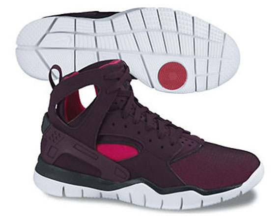 Nike Air Huarache Bball 2012 Red Mahogany Black White Scarlet Fire