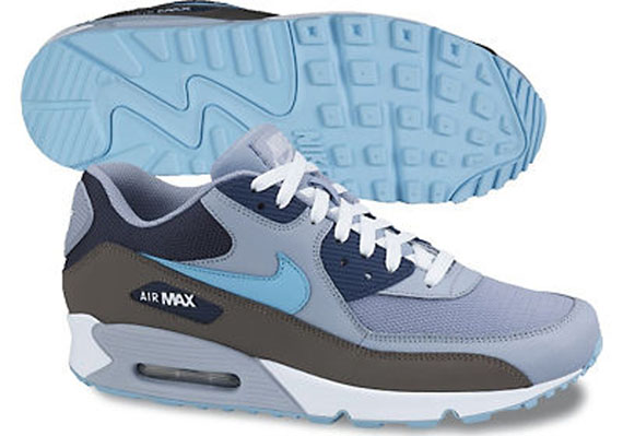 Nike Air Max 90 Blue Grey Midnight Navy White Tide Pool Blue