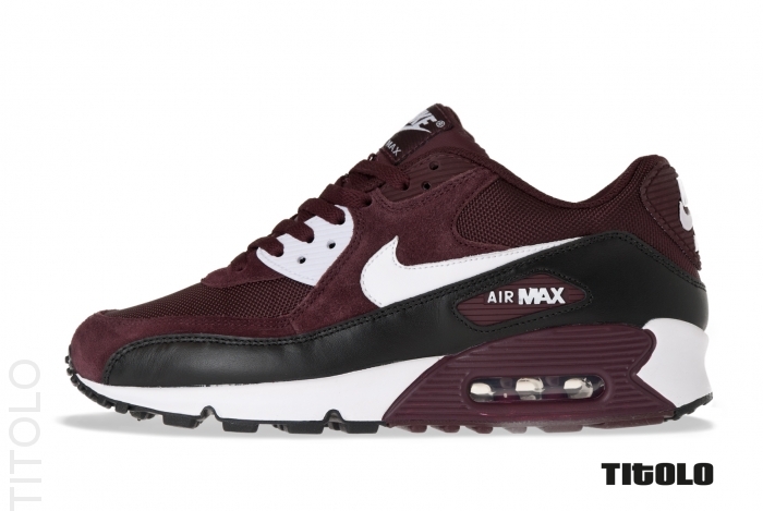 Nike Air Max 90 Deep Burgundy Black White 2