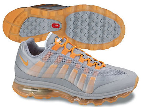 Nike Air Max 95 360 Wolf Grey Neutral Grey Dark Grey Vivid Orange