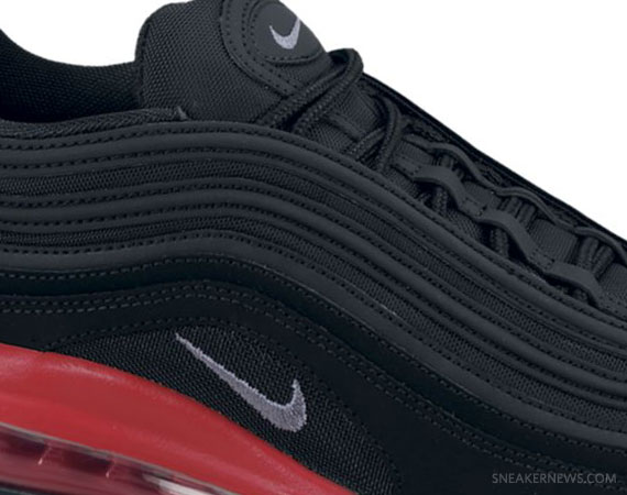 Nike Air Max 97 Black Suede Red 05