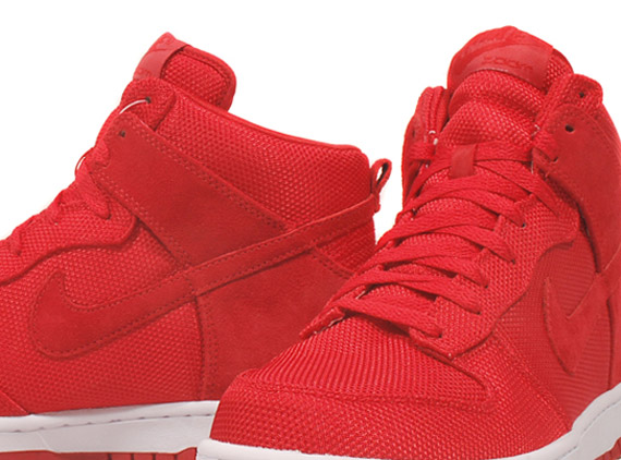 Nike Dunk High Premium - Sport Red - White