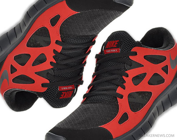 Nike Free Run 2 Black Red Fnl 07