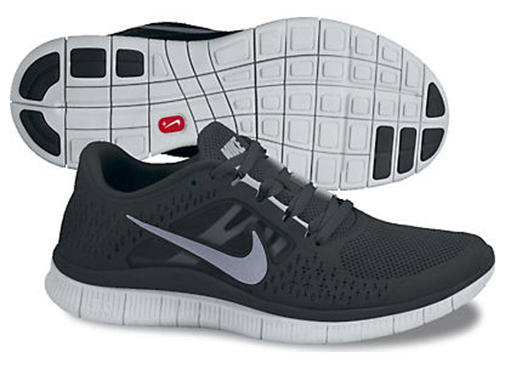 Nike Free Run 3 Black Pure Platinum Reflect Silver