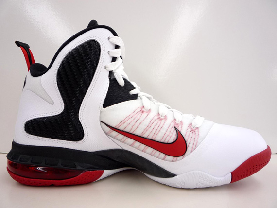 Nike Lebron 9 White Black Sport Red 01