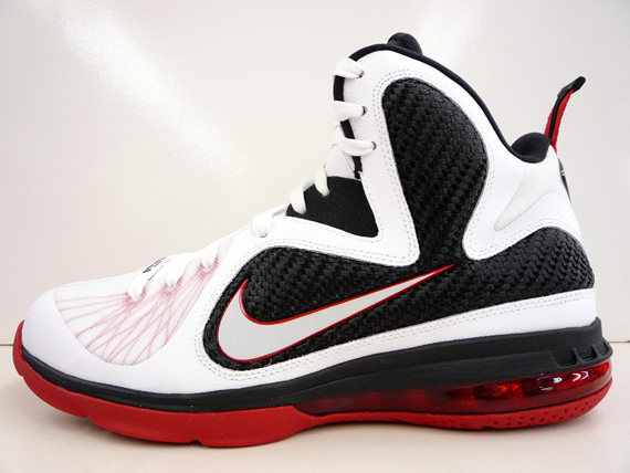 Nike Lebron 9 White Black Sport Red 04