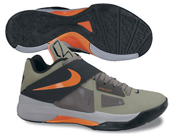 Nike Zoom Kd Iv Rogue Green Black Wolf Grey Total Orange Summer 2012