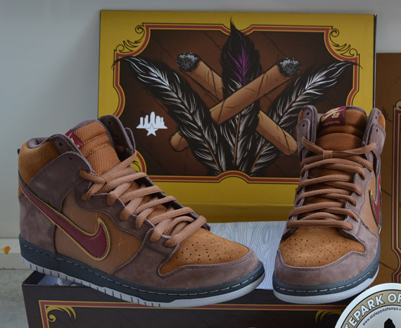 Spot X Nike Sb Dunk High Cigar Full Package 3