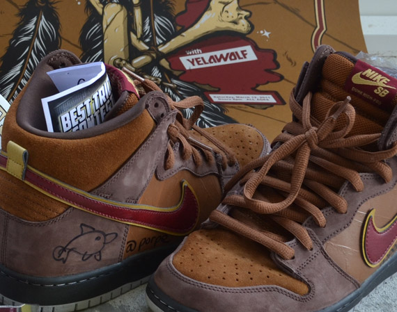 Spot X Nike Sb Dunk High Cigar Full Package 6