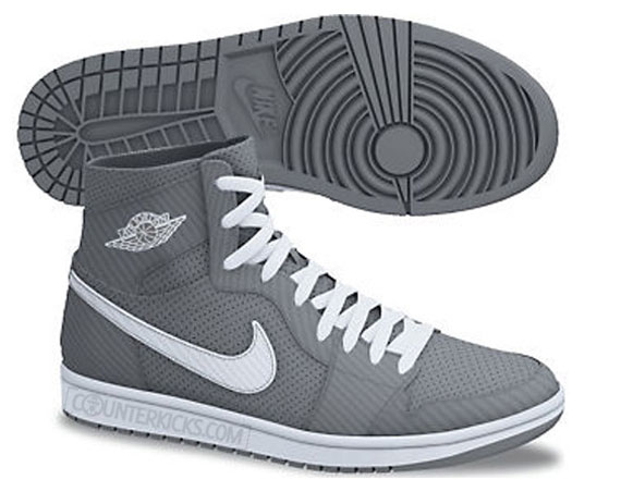 Air Jordan 1 Phat Cool Grey White