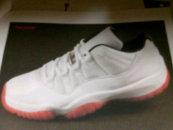 Air Jordan Xi Low White Black Red 1