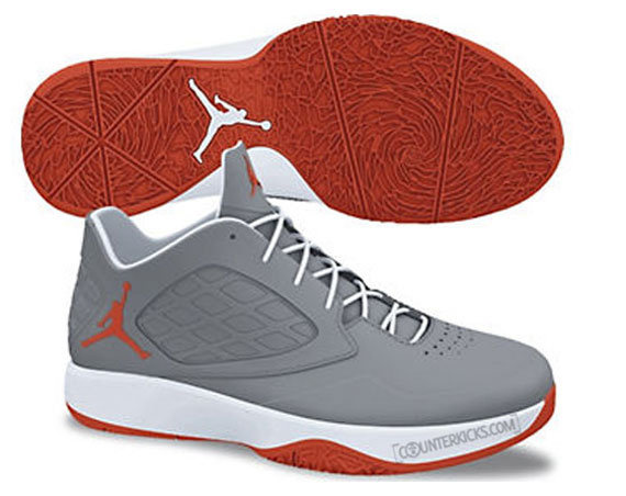 Jordan Blazin Cool Grey White Team Orange