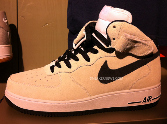 Nike Air Force 1 Mid Gold Suede Black Summer 2012 01