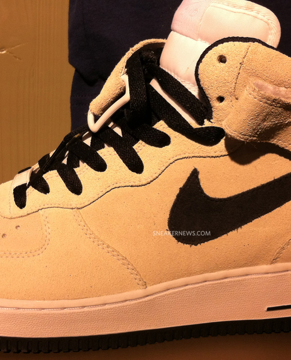 Nike Air Force 1 Mid Gold Suede Black Summer 2012 04