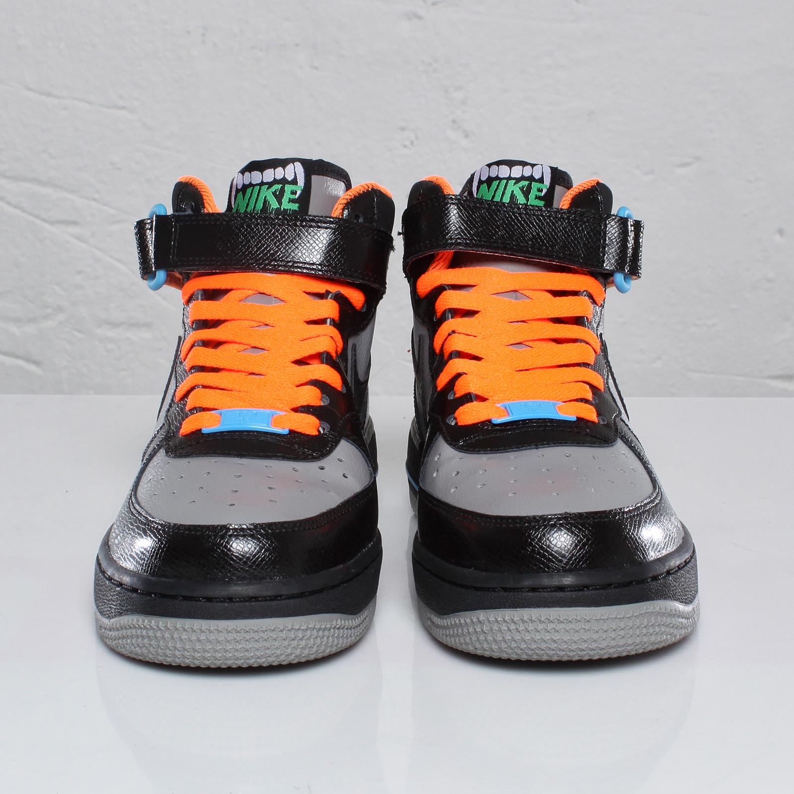 Nike Air Force 1 Mid Gs Black Light Charcoal Blue Glow 3