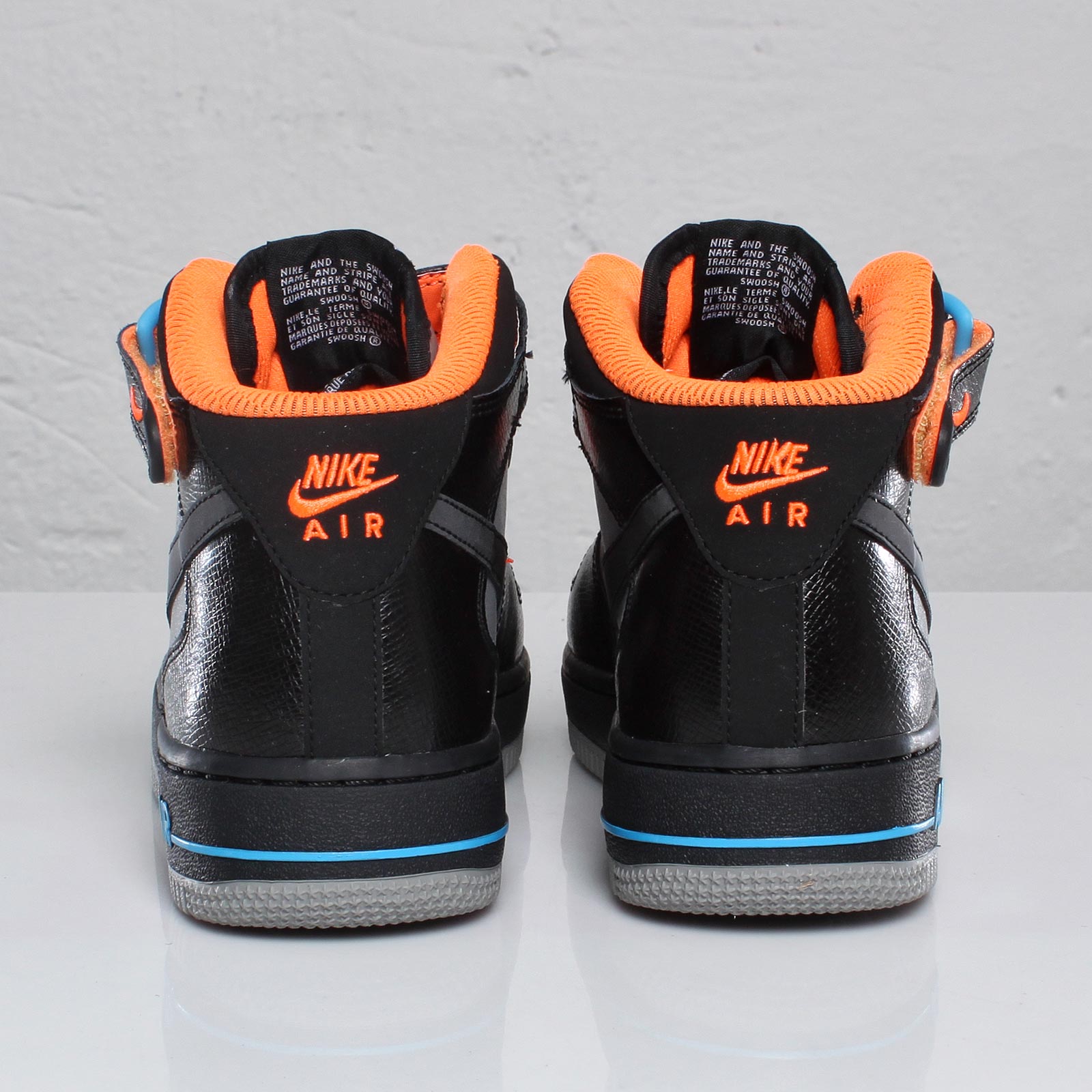 Nike Air Force 1 Mid Gs Black Light Charcoal Blue Glow 4