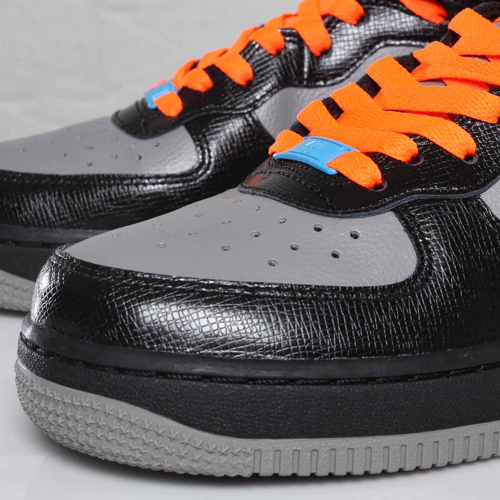 Nike Air Force 1 Mid Gs Black Light Charcoal Blue Glow 7