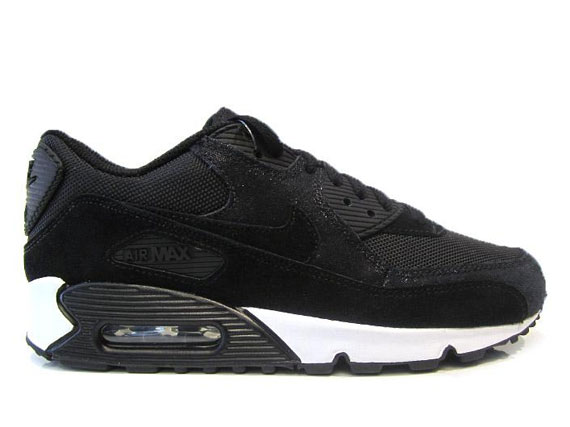 Nike Air Max 90 Black Suede Mesh Glitter 01