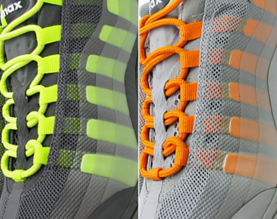 Nike Air Max 95 360 - Grey - Volt + Grey - Orange