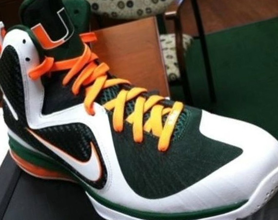 Nike Lebron 9 Miami Hurricanes New 01