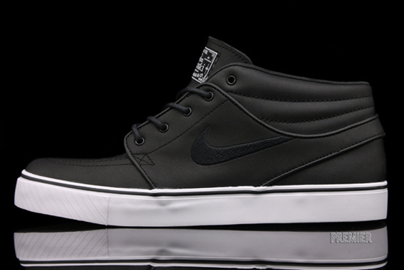 Nike Sb Zoom Stefan Janoski Mid Black Leather White 1