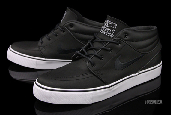 Nike Sb Zoom Stefan Janoski Mid Black Leather White 3