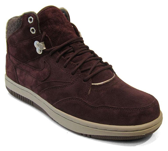 Nike Sky Force 88 Mid Maroon Grey Wool Hiker 02