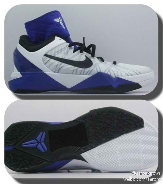 Nike Zoom Kobe Vii White Varsity Purple Sample 2