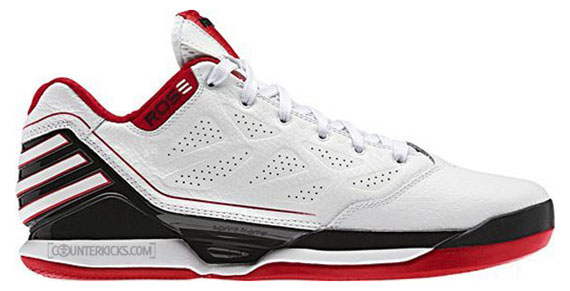 Adidas Adizero Rose 2.5 Low White Black Red