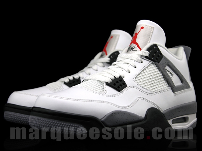 Air Jordan 4 White Tech Grey Black Red 2