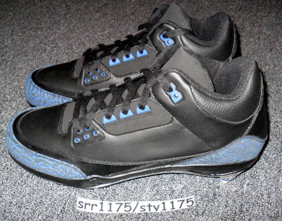 Air Jordan Iii Dwight Freeney Cleats Pe Black Blue 06