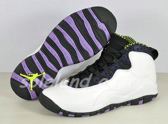 Air Jordan X GS – White – Ultraviolet – Cyber – Black