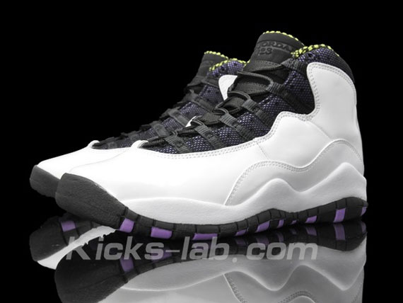 Air Jordan X GS – White – Purple – Volt