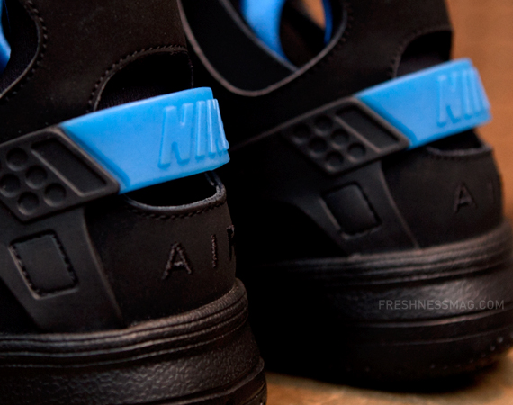 Nike Air Huarache Basketball 2012 Qs Black Italy Blue 07