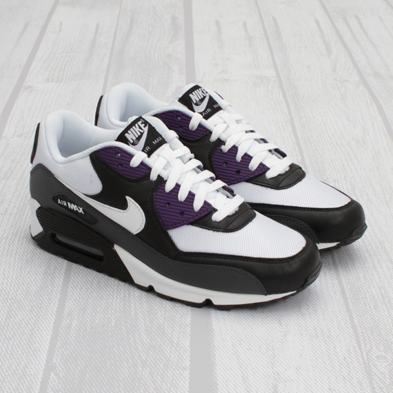 Nike Air Max 90 Black White Anthracite Purple 2