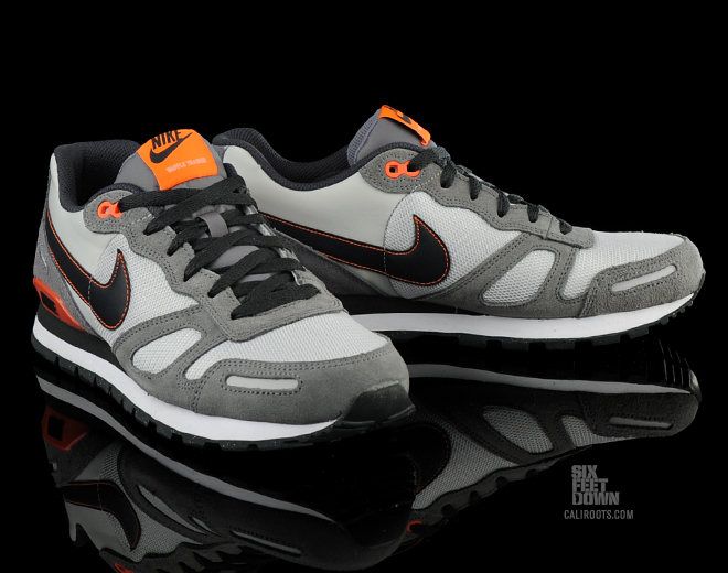 Nike Air Waffle Trainer Neutral Grey Anthracite Orange 1