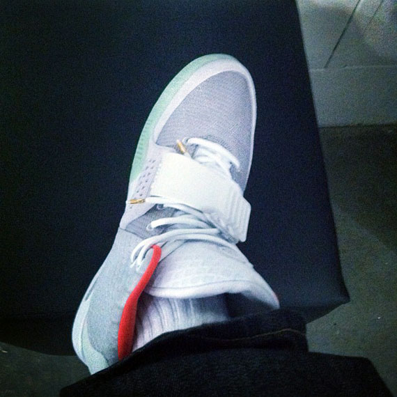 Nike Air Yeezy 2 Grey Red 1