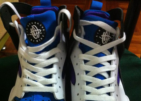 Nike Air Huarache Basketball 2012 – White – Blue – Purple – New Images