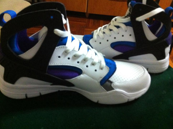 Nike Huarache Free Bball 2012 White Blue Purple 3