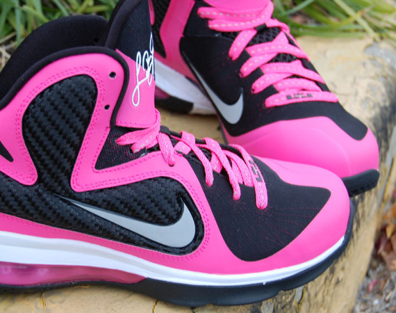 Nike Lebron 9 Gs Black Laser Pink E