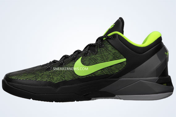 Nike Zoom Kobe Vii Black Neon Grey 4